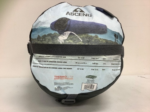 Ascend Hoodoo 20 Degree Mummy Sleeping Bag, Appears New, Sold As-is - Lot 559