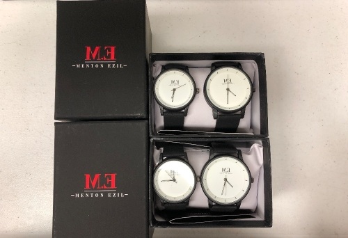 Lot of (2) Menton Ezil Couples Watch Set, Appears new, Sold as is - Lot 567