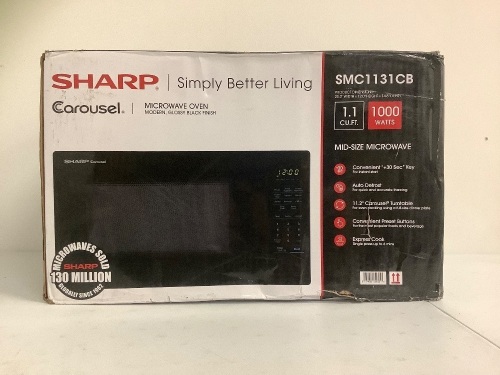 Sharp Microwave, Appears New, Powers Up, Sold as is - Lot 361