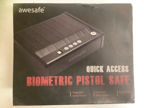 Biometric Pistol Safe, Appears New, Sold as is - Lot 520
