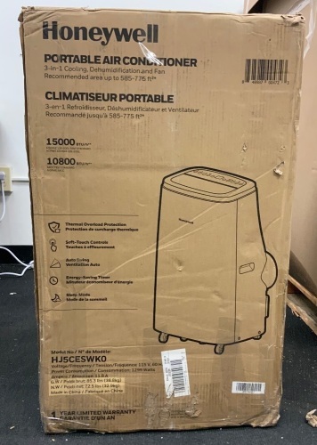 Honeywell Portable Air Conditioner, Appears New, Sold as is - Lot 566