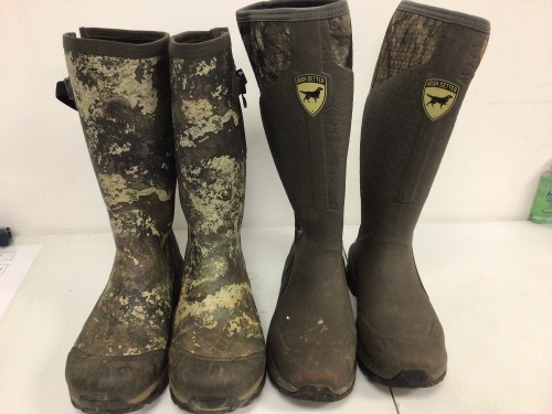 Lot of (2) Mens Rubber Boots, 10 and 12, E-Commerce Return, Sold as is - Lot 563