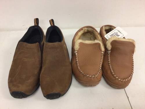 Lot of (2) Mens Slip Ons, 12 and 9, E-Commerce Return, Sold as is - Lot 588
