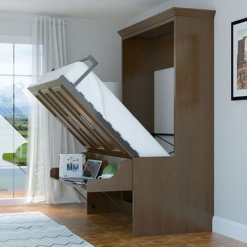 Leto Muro Coventry Walnut Full Size Wall Bed with Desk - Lot 18