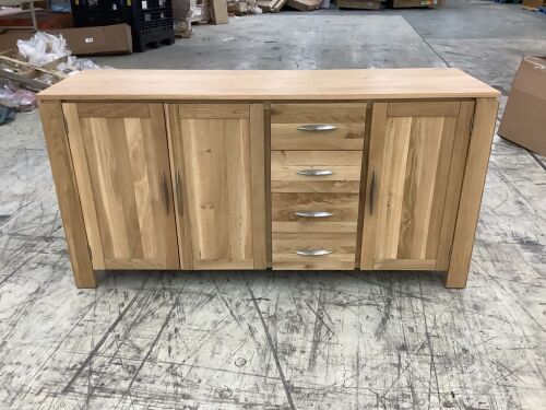 Solid Oak Sideboard - Crack in Top  - Lot 23