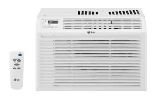 LG 6,000 BTU 115-Volt Window Air Conditioner, Cools 250 Sq. Ft. with Remote - Lot 92