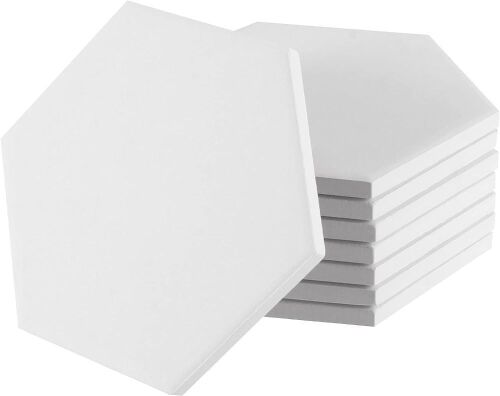 JOIKIT Hexagon Unglazed Ceramic Coasters with Cork Backing Pads, 30pk - Lot 224