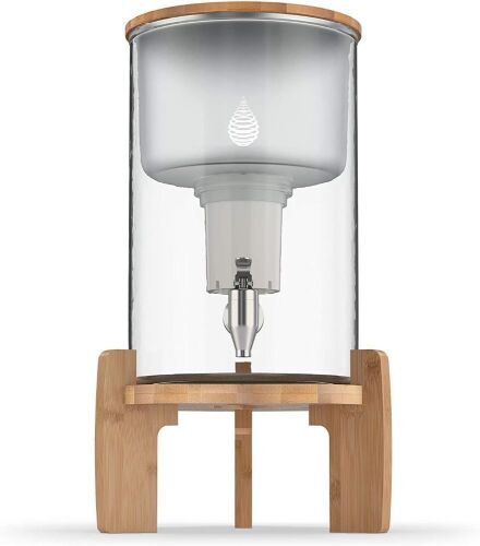 pH Recharge Countertop Glass Alkaline Water Filter Dispenser, 2.1 Gal - Lot 245