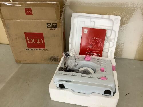 6V Portable Foot Pedal Sewing Machine w/ 12 Stitch Patterns - Missing Accessories  - Lot 551