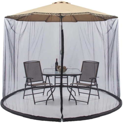 Adjustable Bug Net Accessory for Patio Umbrella w/ Zippered Door - 9ft  - Lot 454