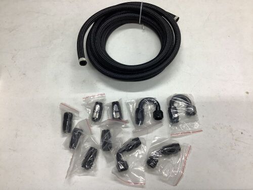 20' AN6 Stainless Steel Braided Fuel Line Hose Kit  - Lot 357