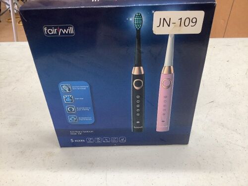 Fairywill Sonic Electric Toothbrushes, Set of 2  - Lot 313