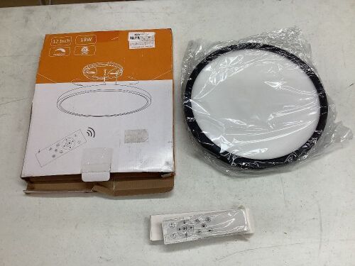 12" 2.4G Remote Control LED Ceiling Light 18W, Dimmable & Color Changing  - Lot 354