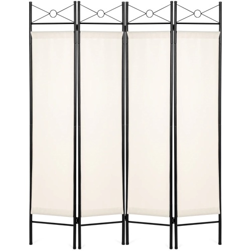 4-Panel Folding Privacy Screen Room Divider Decoration Accent - Lot 7521