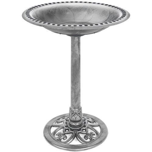 Vintage Outdoor Garden Bird Bath w/ Fleur-de-Lis Accents - Lot 7802