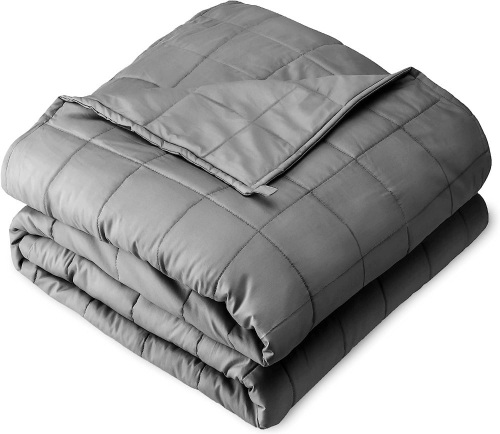 7lb Grey Weighted Fleece Blanket - Lot 388