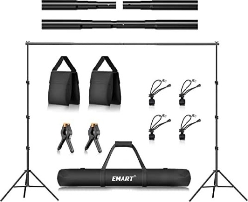 Emart Video Atudeio 10FT Adjustable Background Stand Backdrop Support System Kit - Lot 347