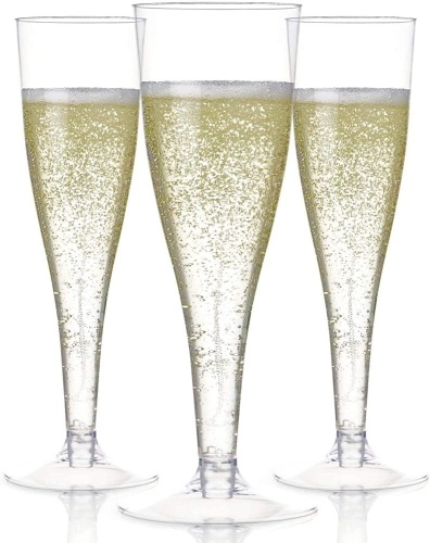 100 Plastic Champagne Flutes - Lot 117