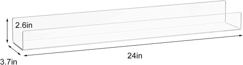 4pk NIUBEE 24" Premium Acrylic Floating Ledge Shelves - Lot 165