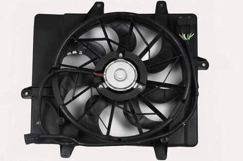 Lot of (3) BOXI 620-052 Radiator Cooling Fan Assembly Replacement for 2006-2010 Chrysler PT Cruiser with 4-Pin Connector - Lot 516