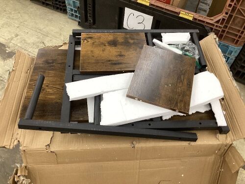 C Shaped Side Table - Unknown if Hardware is Complete - Lot 647