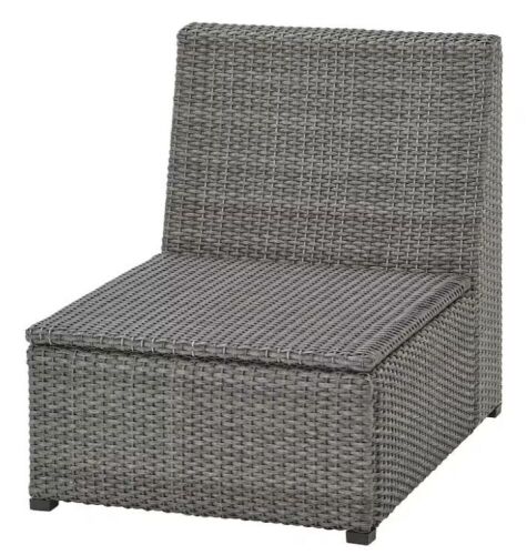 SOLLERÖN Outdoor One-Seat Modular Section, Dark Gray  - Lot 675