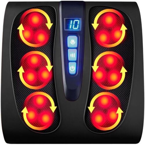 Shiatsu Foot Massager Platform w/ 6 Rollers, Heat Function  - Lot 693