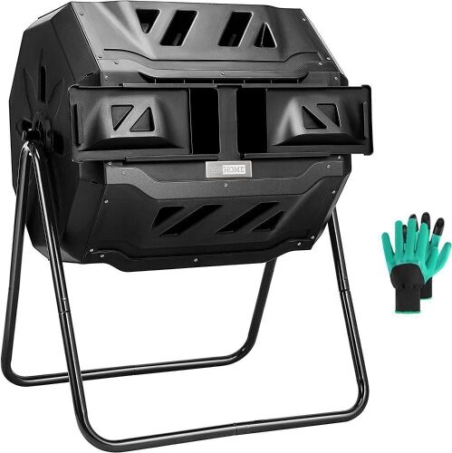 VIVOHOME 43 Gallon Dual Chamber Compost Tumbler - Lot 197