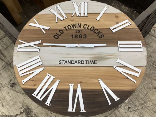 Wood Wall Clock  - Lot 546