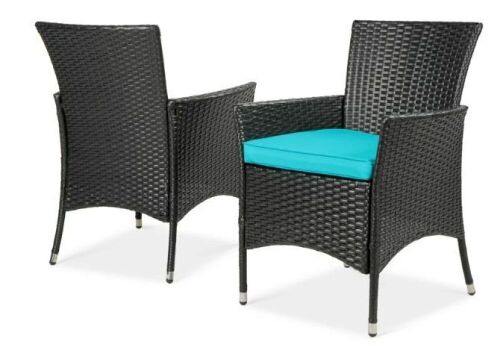 Wicker Patio Dining Chairs, Set of 4 - No Hardware - Lot 176