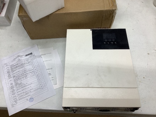 Y&H 3000W 24V Off Grid Solar Hybrid Inverter AC120V Pure Sine Wave with 60A MPPT Charge Controller PV Max 100V Input - Something Loose Inside   - Lot 451