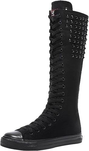 Anufer Canvas Knee High Shoes, Size 42 - Lot 491