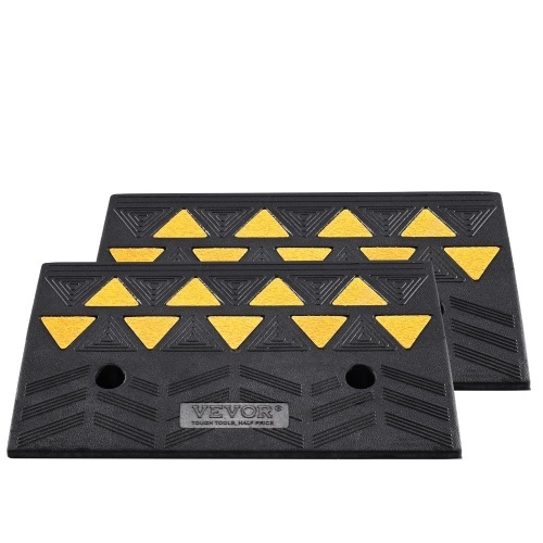 VEVOR 5" Rise Height Heavy-Duty 15 T Capacity Rubber Threshold Ramps - Lot 552