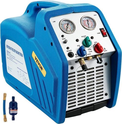 VEVOR Refrigerant Recovery Machine, 1 HP, Dual Cylinders - Lot 553