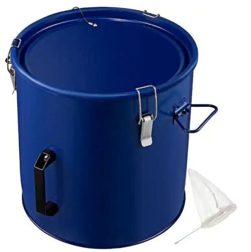 VEVOR Fryer Grease Bucket 10 Gal. Thickened Steel Rust-Proof Coating with Filter Bag  - Lot 668
