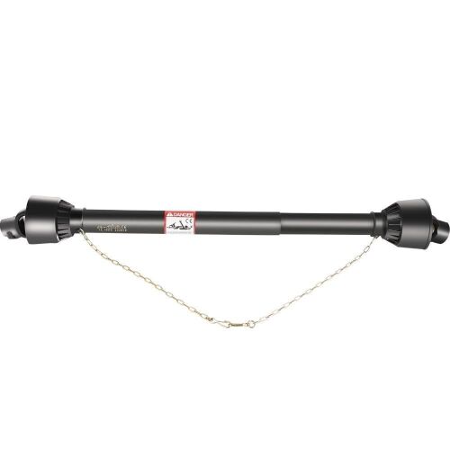 VEVOR 1-3/8” PTO Drive Shaft, 6 Spline Tractor and Round Implement End, 30” - 39” Brush Hog, Black, for Finish Mower, Rotary Cutter - Lot 709