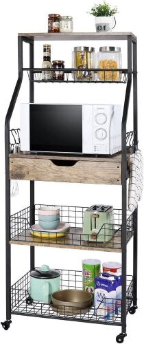 5-Tier Kitchen Bakers Rack with Drawer  - Lot 727