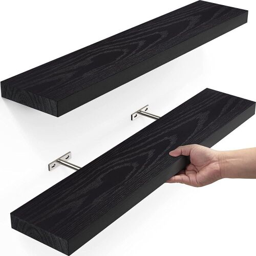 OlarHike Black Floating Shelves, 24"  - Lot 716