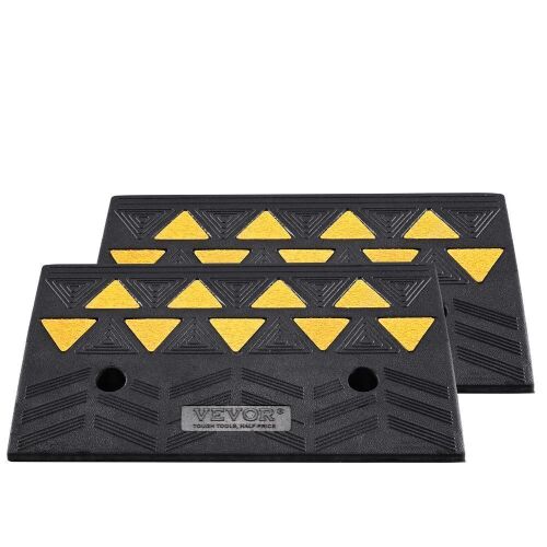 VEVOR 2 Pack Rubber Curb Ramp 19x13x5inch 15Tons - Lot 672