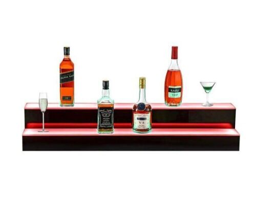 VEVOR 14-Bottle LED Lighted Liquor Bottle Display Shelf 40" - Lot 571