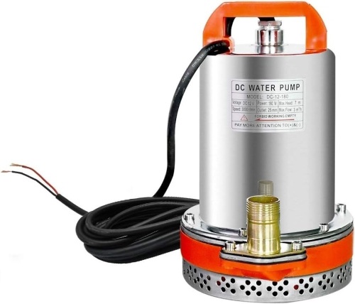 Pumplus Solar 12V 150W Submersible Well Pump Max Flow 13GPM Max Head 23ft  - Lot 723