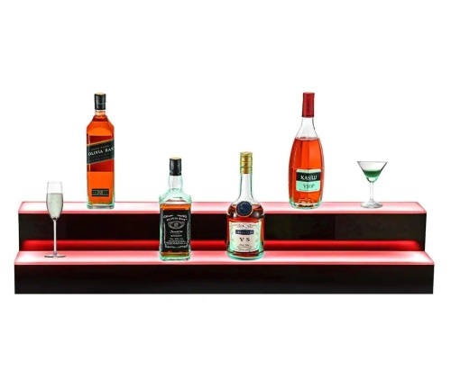 VEVOR 14-Bottle LED Lighted Liquor Bottle Display Shelf 40" - Lot 588