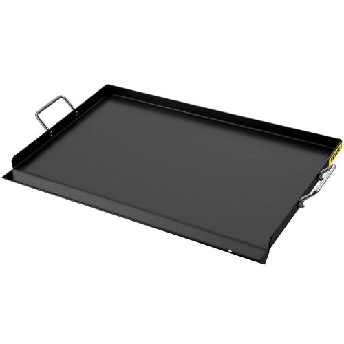 VEVOR Carbon Steel 16" x 24" Griddle Flat Top Plate with 2 Handles, Extra Drain Hole  - Lot 490