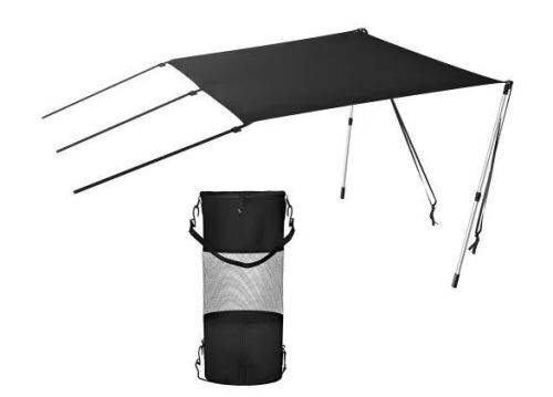 VEVOR T-Top Sun Shade Kit 6 ft. x 5 ft. UV-Proof 600D Polyester with Telescopic Poles for Bimini Top - Lot 518