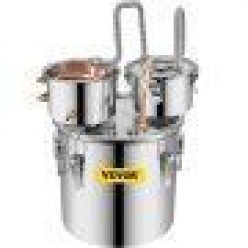 8Gal Home Use Moonshine Still Brewing Stainless Steel Water Wine Alcohol Double Keg - Lot 13