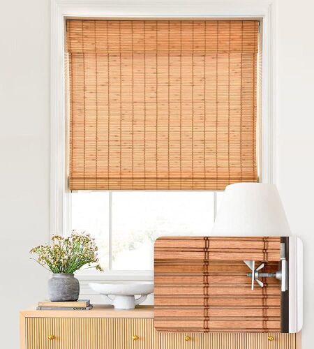 LazBlinds Cordless Bamboo Roman Shades, 36" x 64"  - Lot 676