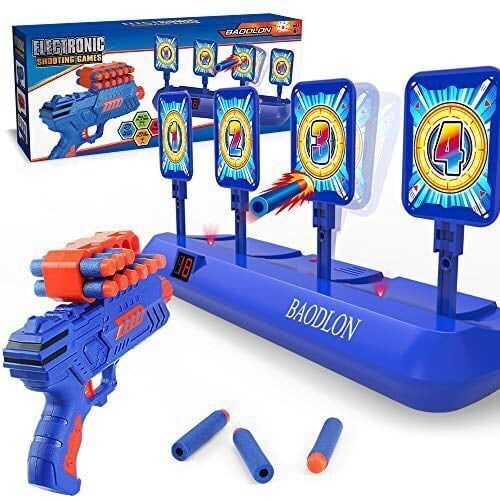BAODLON Digital Shooting Targets with Foam Dart Toy Gun, Electronic Scoring Auto Reset  - Lot 718