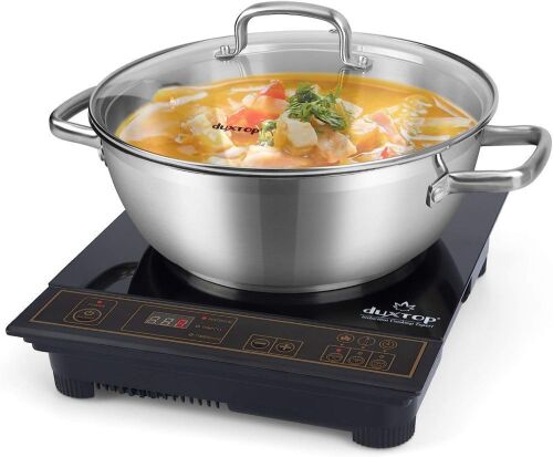 Duxtop 1800W Portable Induction Cooktop and 5.7 Qt Professional Stainless Steel Cooking Pot with Lid - Lot 113