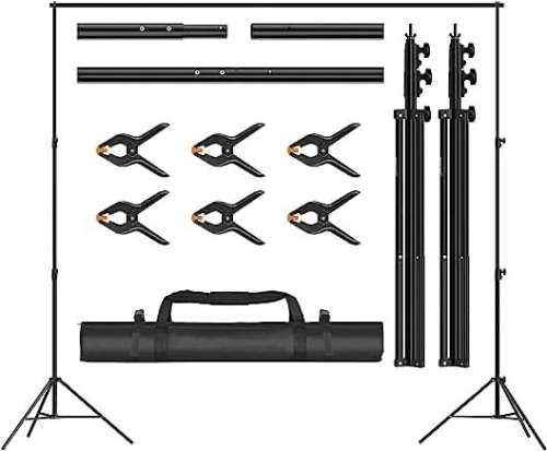 Photo Video Studio 10FT Adjustable Background Stand Backdrop Support System Kit - Lot 107