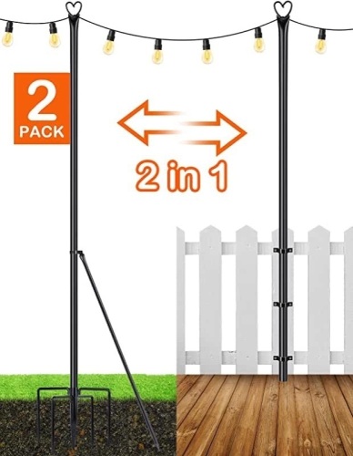 Pack(2) Light Pole String Lights - Lot 193